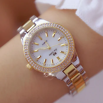 

Ladies Wrist Watches Dress Gold Watch Women Crystal Diamond Watches Stainless Steel Clock Women Montre Femme reloj mujer