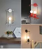 E27 Creative Iron Robot Shape Small Man Cartoon Doll Wall Mounted Lamp Sconce Lamp For Kids/Child Bedroom Corridor Living Room 1