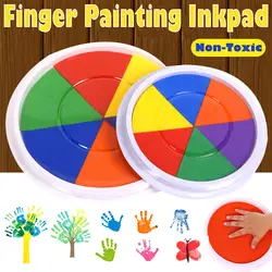 6 цветов штемпельная подушечка для печати Игрушка Дети Монтессори DIY Краска для рукоделия, кардмейкинга для рисования детские игрушки От 0
