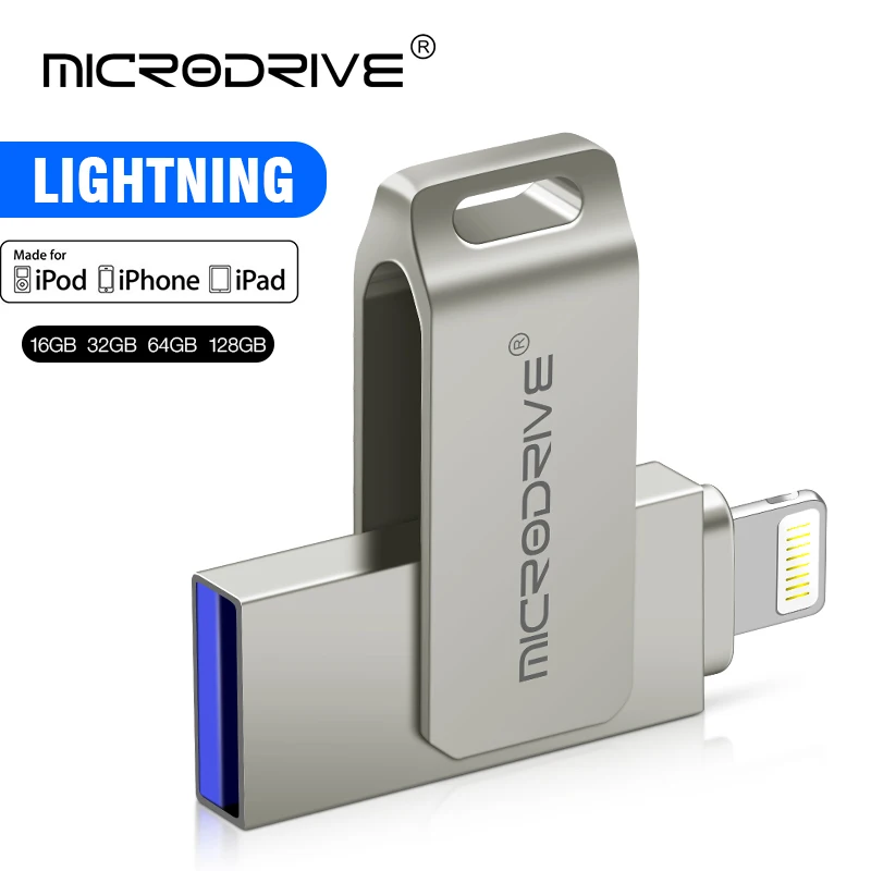 USB флэш-накопитель для iPhone Lightning 2-в-1 OTG 128 ГБ Usb 2 0 флеш-накопитель совместим с Apple iPad