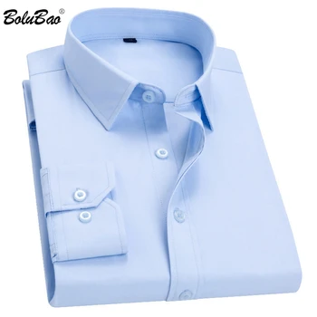 

BOLUBAO Long Sleeve Men's Shirts Single-Breasted Neutral Wind Business Male Shirts Brand Striped Lining Print Shirts Top
