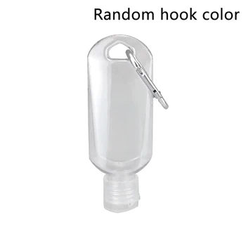 

10pcs/lot 50ml Bathroom Refillable Empty Bottle Hiking Climbing Travel Portable Liquid Soap With Key Ring Emergency Transparent