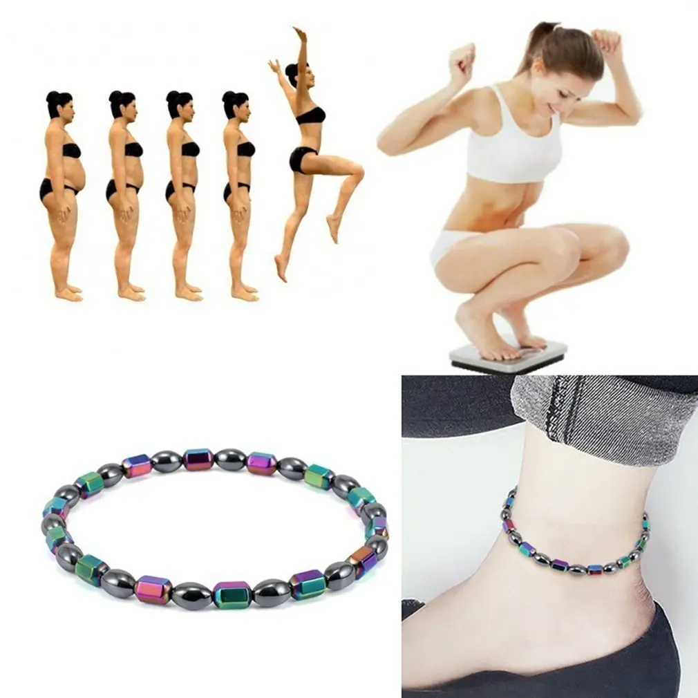 

Magnetic Therapy Colorful Anklet Laser Beads Foot Chain Healthy Weight Loss Fitness Ankle Bracelet