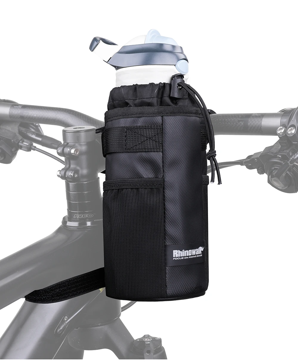 Rhinowalk-Bolsa de transporte para botella de agua de bicicleta, accesorio aislado para manillar, MTB