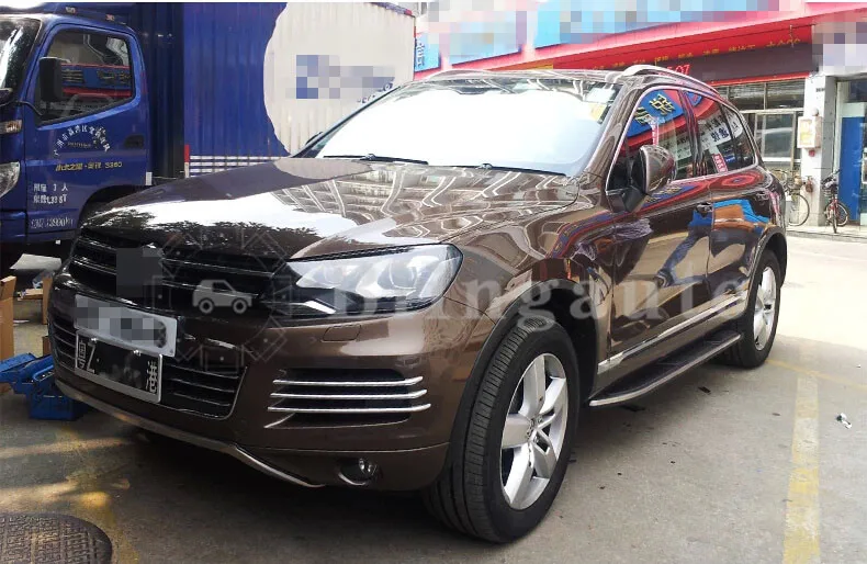 Подходит для VW. Volkswagen Touareg 2011- 2 шт Левая Правая Беговая доска боковые шаги nerf бар Автомобильная педаль боковая лестница боковая панель