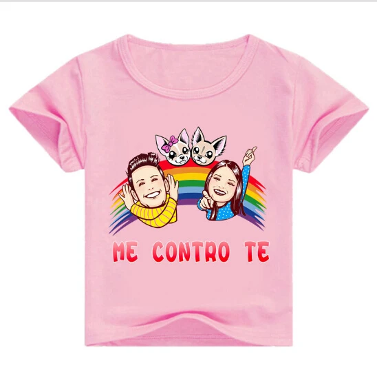 

ME CONTRO TE cartoon hoodie baby girls t shirts Children Clothing kids T shirt clothes boys cotton costume christmas t shirt