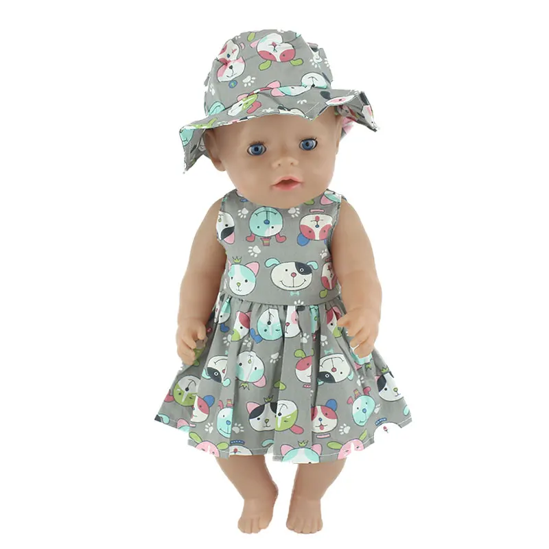 Модные наряды Одежда для 43 см Zapf Baby Doll 17 дюймов Одежда для новорожденных