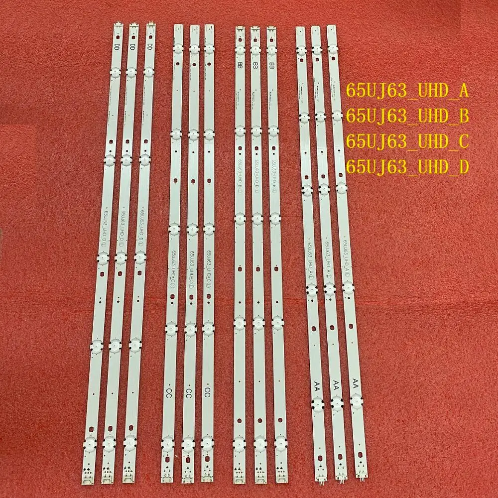 12 шт. Светодиодная лента для подсветки LG 65UJ6300 65UJ630V 65UJ634V 65UJ5500 65UK6100 65uj63 _ uhd_a B C D