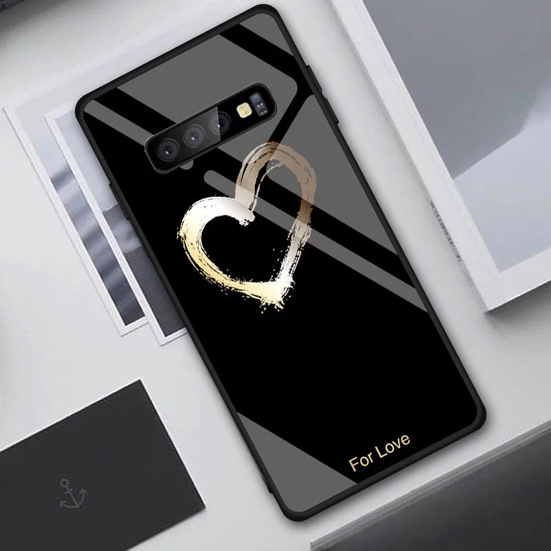 Для samsung Galaxy Note 10 Pro S10 S10E S10 Plus чехол из закаленного стекла samsung Note 10 Ins Модный чехол Coque - Цвет: 103