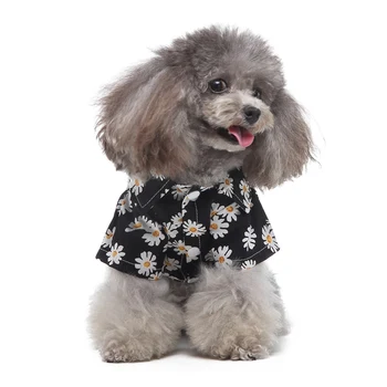 

Dog Clothes Summer Beach Shirt Dog Cute Print Hawaii Beach Casual Pet Travel Shirt Floral Short Sleeve Dog Cat Blouse
