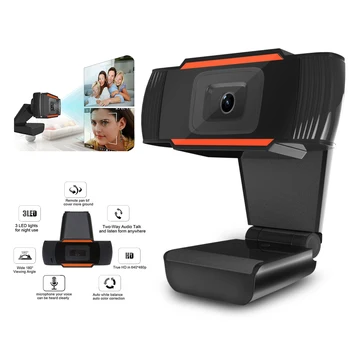 

720P HD Camera HD Computer PC Laptop USB2.0 Webcam With Microphone Auto Focus Webcams For Streaming Recording Video Meeting