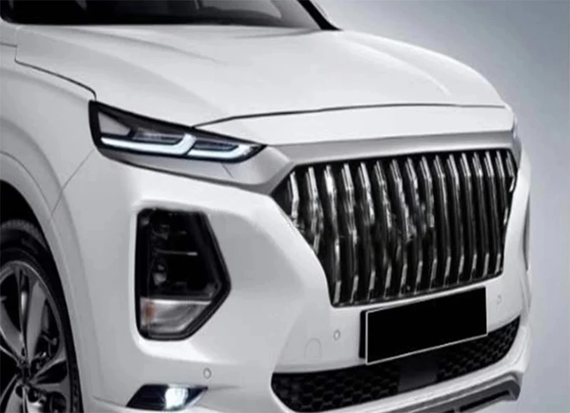 Решетка радиатора для автомобиля Hyundai new Santa fe 2019 2020 Santafe черный серебристый