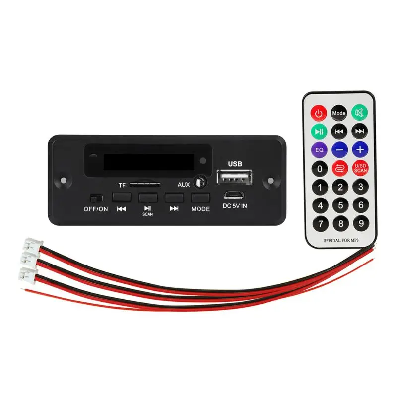 DC12V Цифровой Bluetooth MP3 декодированная плата с 2*3 Вт усилитель Mini USB Aux в автомобиле DIY