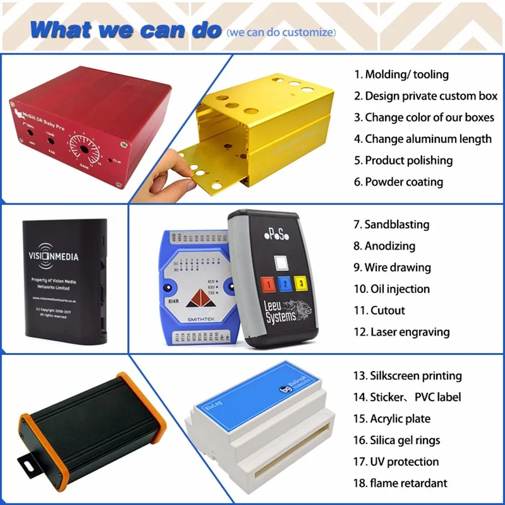 szomk plastic enclosure for pcb design instrument housing extruded aluminum project box