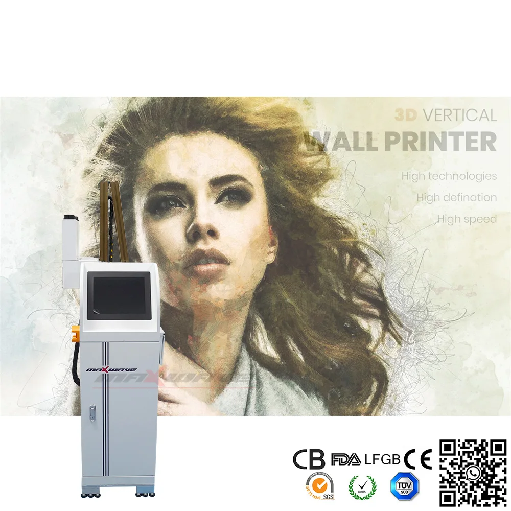 2880DPI 3D Wall Mural Printer Machine Digital Printing For Home Decoration |