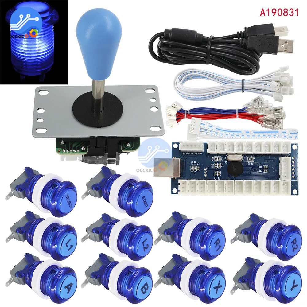 Один 1 плеер аркадный джойстик аксессуары USB энкодер набор кнопок для MAME Fight Stick