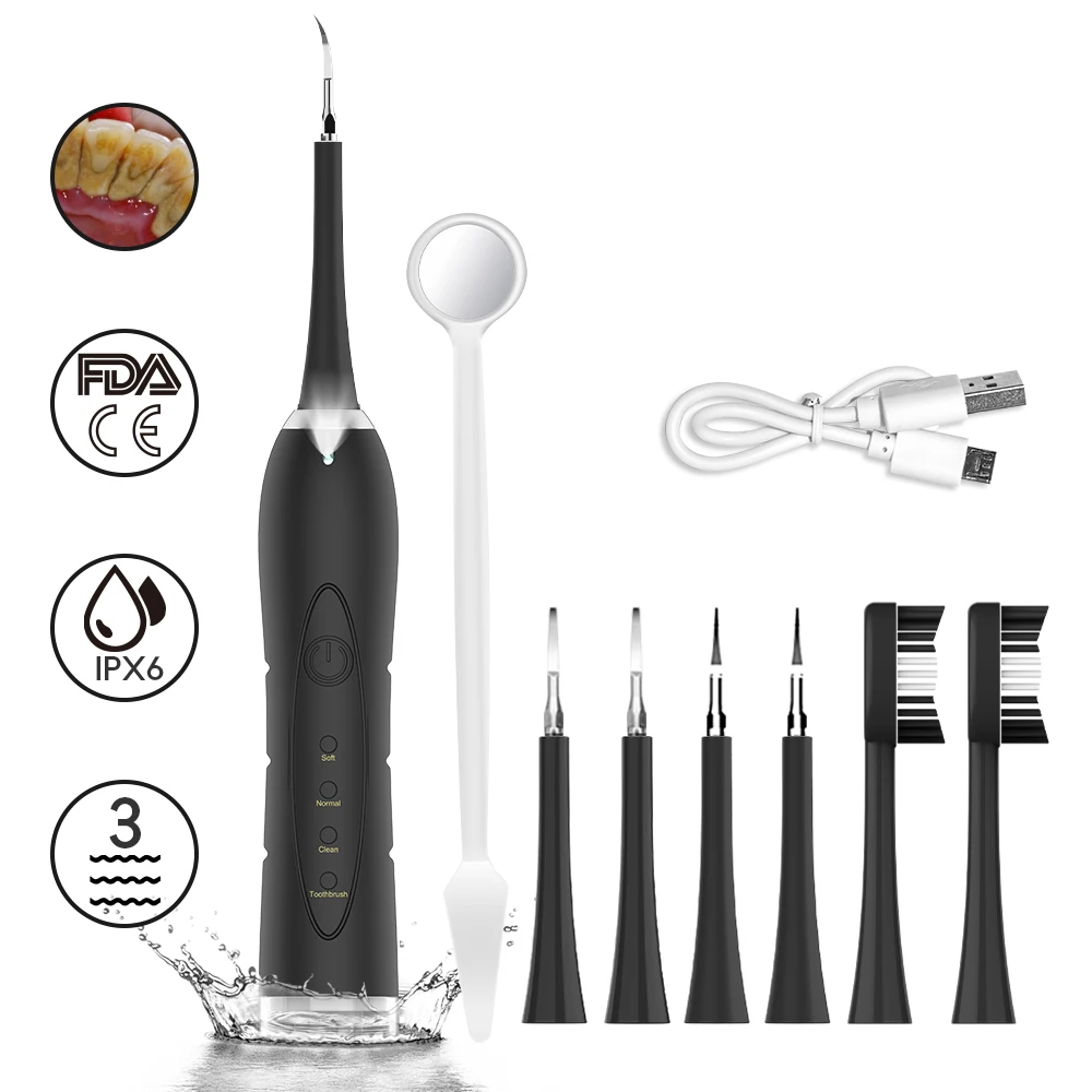 Electric Sonic Oral Irrigator Dental Scaler Tooth Calculus USB Rechargeable Teeth Health Hygiene | Бытовая техника