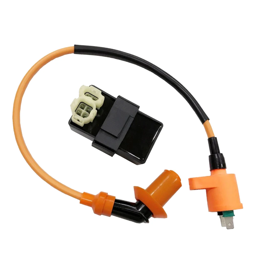 GY6 Go Kart 125cc 150cc Ignition Performance Coil + 6 Pin CDI Box Round Plug