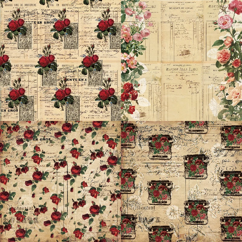 DIY Craft Paper Panalisacraft 24 sheets 6"X6" vintage patterned paper pad Scrapbooking paper pack handmade craft craft Background pad card