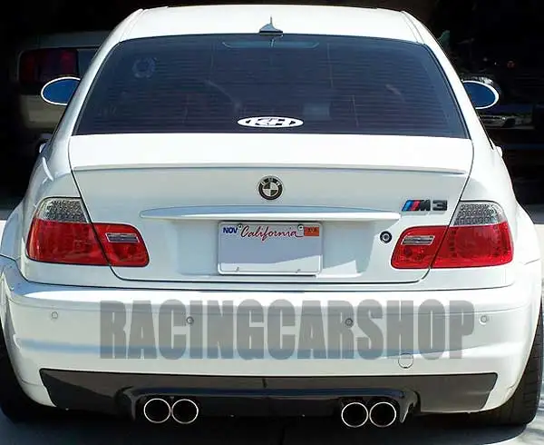 CSL STYLE REAL CARBON FIBER DIFFUSER 4P EXHAUST for BMW 3-Series E46 M3