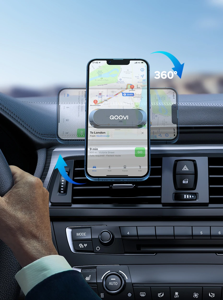 QOOVI Magnetic Car Phone Holder Mini Strip Type Mobile Phone Stand Magnet GPS Support For iPhone 13 12 Xiaomi 11 Samsung Huawei mobile stand holder