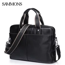 Best Offers Sale!!! SAMMONS Men's Genuine Leather Briefcase Male Classical Leisure Cowhide Handbag Men Laptop Business Bags Best Offers Sale!!! SAMMONS Men's Genuine Leather Briefcase Male Classical Leisure Cowhide Handbag Men Laptop Business Bags