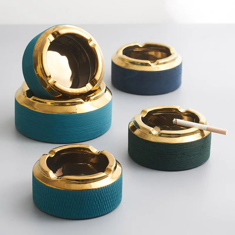 

Nordic Office Coffee Table Trend Luxury Ceramic Ashtray Ornaments Dining Table Practical Decoration Ornaments Furnishing Crafts