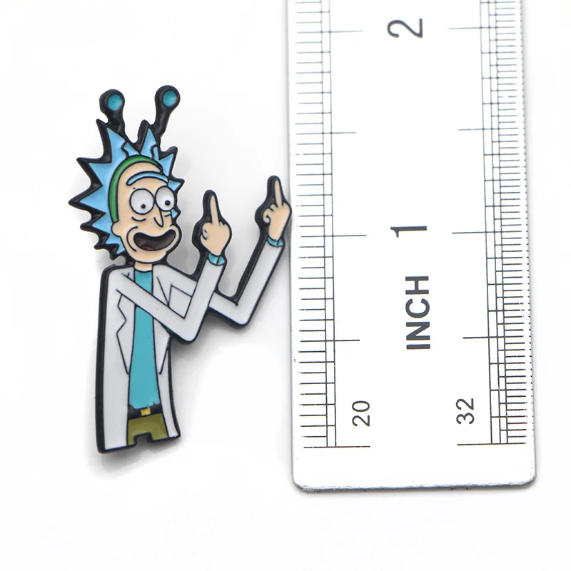 K999 Популярные эмалированные Броши Rick And marty на булавке для женщин и мужчин, значок на лацкане, металлический значок на воротнике, ювелирные изделия, подарки, 1 шт