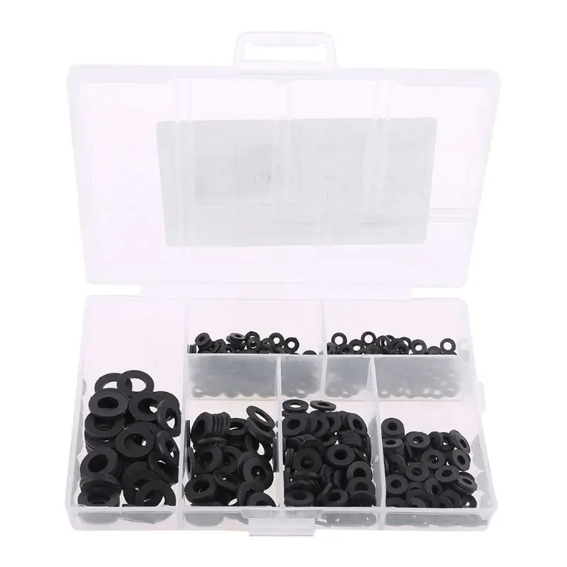 

500Pcs/Box Flat Gaskets Black Washer Furniture Gaskets M2 M2.5 M3 M4 M5 M6