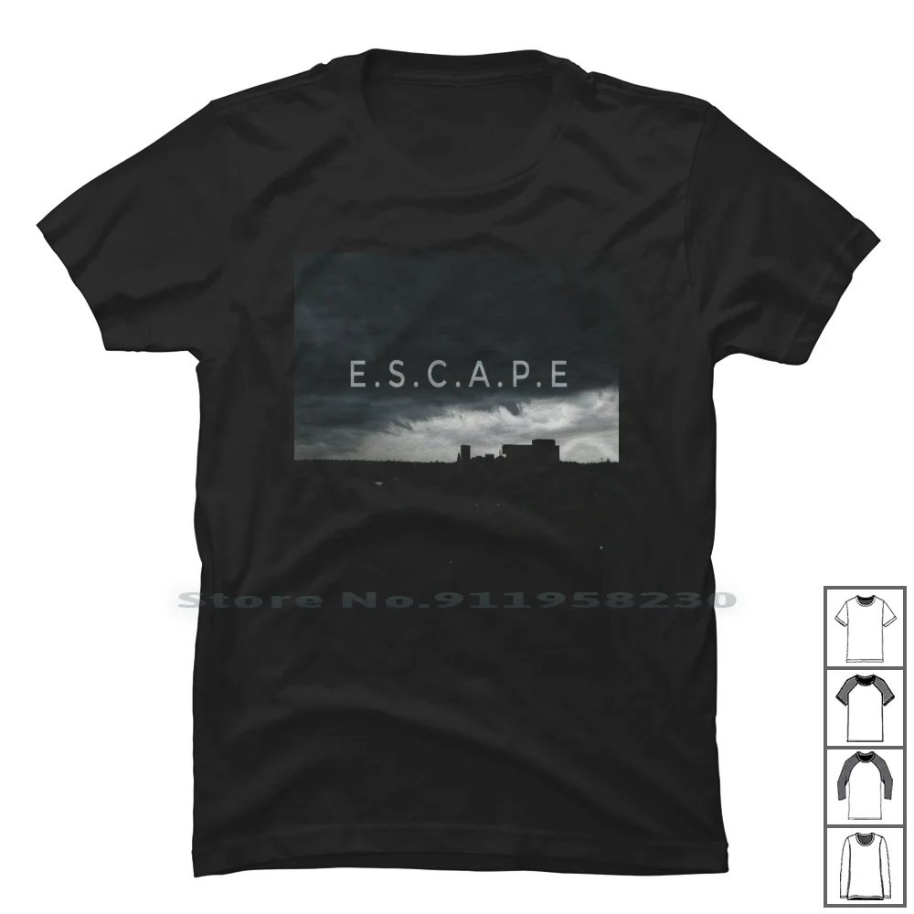 Maglietta Escape 100% Cotone Fotografia Estetica Cape Cape Ape