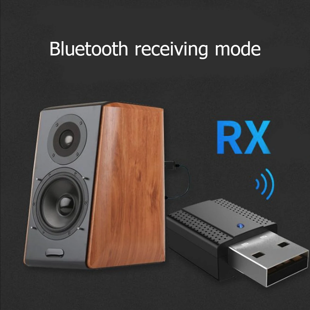2 в 1 USB Bluetooth 5,0 передатчик приемник портативный 3,5 мм AUX аудио беспроводной адаптер для ТВ ПК Bluetooth передатчик приемник