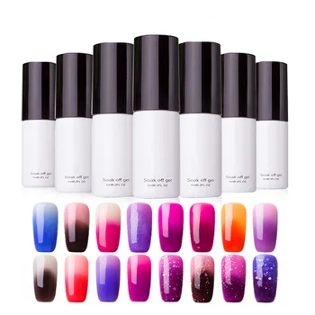 

QUNQC Nail Polish Nail Gel Soak off LED UV Hybrid Gel Lacquer Nail Primer Gel Varnish Red Pink Thermal Color Changing Nail Art