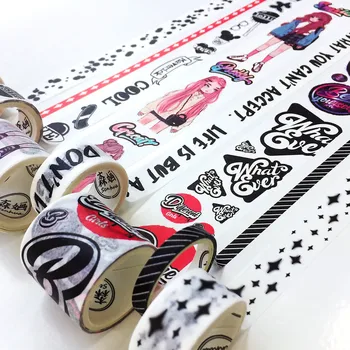 

New Lovely Girl 8Rolls Washi Tape Set, DIY Notebook Scrapbooking Stickers School Decorative Tape Girls Stationery