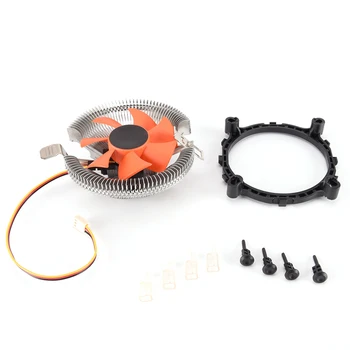 

Practical New Rotation CPU Cooling Heatsink CPU Cooler Radiator Cooling Heatsink For Intel LGA 775 Fans Cooling High Speed 2017