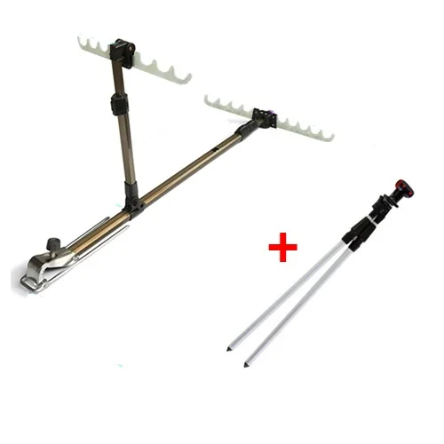With Bipod GHOTDA 1,5 м 1,7 м 2,1 м телескопическая удочка из алюминиевого сплава с держателем для удочки - Цвет: With Bipod