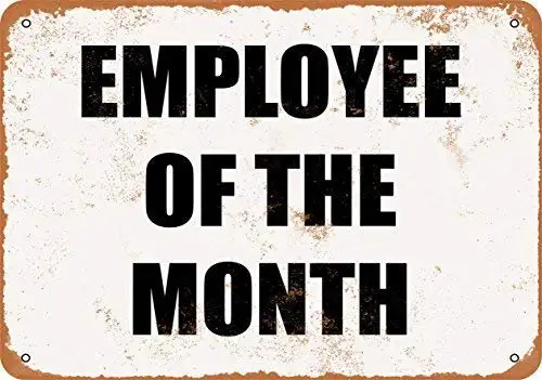 

Tin Sign New Aluminum Employee of The Month 11.8 x 7.8 Inch