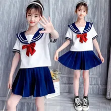 Japonês e coreano versão de jk terno uniformes escolares das crianças japão faculdade estilo bonito boneca colarinho uniforme marinheiro feminino