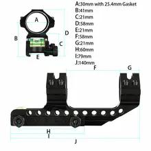 Цельный 25,4 мм 30 мм офсетный Пикатинни Вивер охотничий прицел кольца крепление двунаправленный с пузырьковым уровнем рельсы крепления