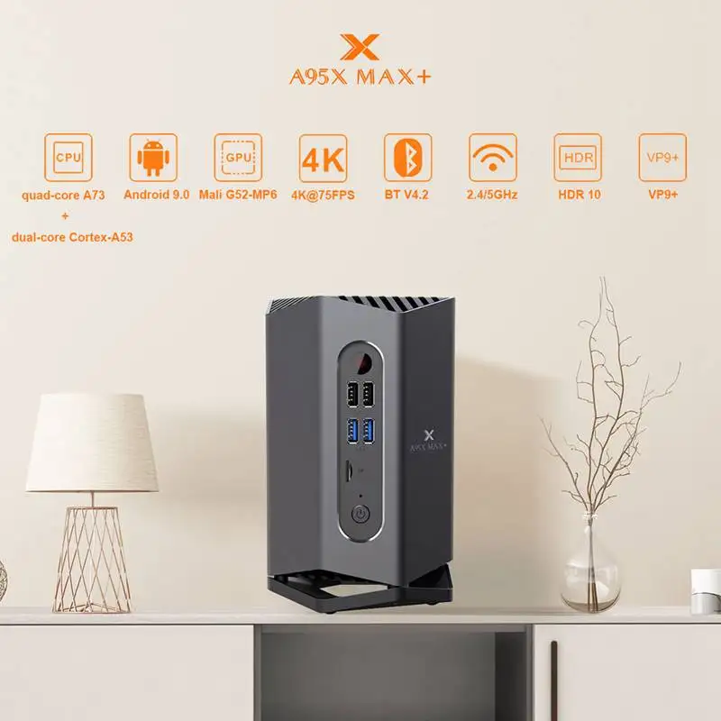  A95X Max Plus+ Android 9.0 TV Box Amlogic S922X 4GB RAM 64GB ROM Android 9.0 5G WIFI BT 4.2 with Se