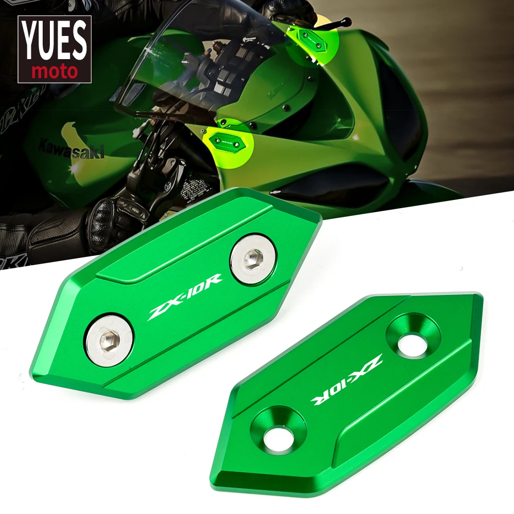 

Motorcycle Accessories CNC Aluminum Mirror Hole Cap Cover For Kawasaki ZX10R ZX 10R 2008 2009 2010