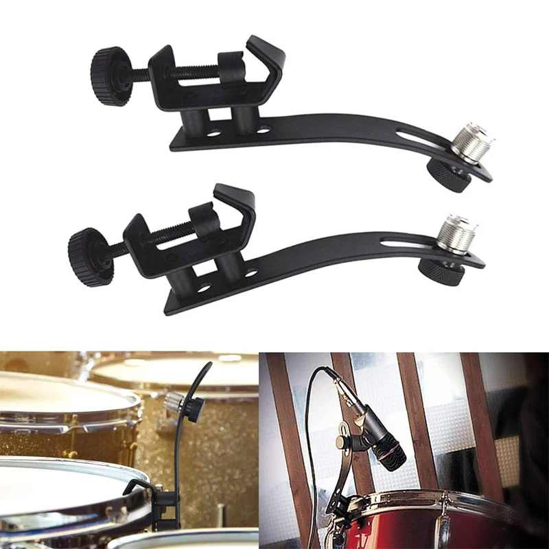 Alctron MA513 Drum Microphone Stand Adjustable Clips Set Clamps Shockproof Clip Holder Groove Gear Studio Stand For Saxophone