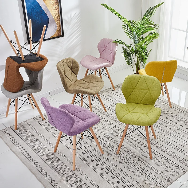 

Nordic computer back leisure chairs makeup stool modern simple dining chair minimalist modern cosmetic chair