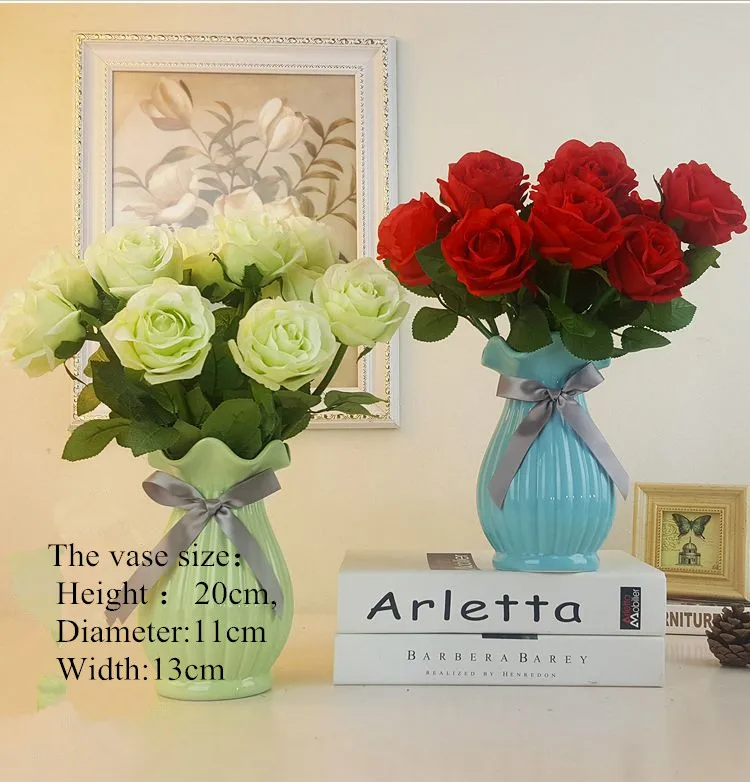 Современная Европейская модная керамическая ваза для цветов, украшение для дома, маленькие керамические вазы, свадебное украшение для дома, настольная ваза ручной работы
