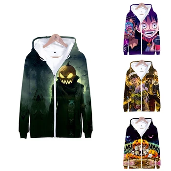 

3d Hoodie Halloween Costume Print Fashion Men Women Zipper Hoodies Jackets Long Sleeve Pocket 3D Hooded Sweatshirt Tracksuit Top