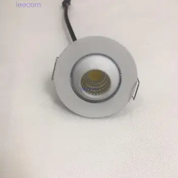 

10pcs/lot 230v 52mm New Model Led Mini Cabinet Downlight 3w Sand Nickel Frame Recessed Ceiling No Flicker Spot Lights For Home