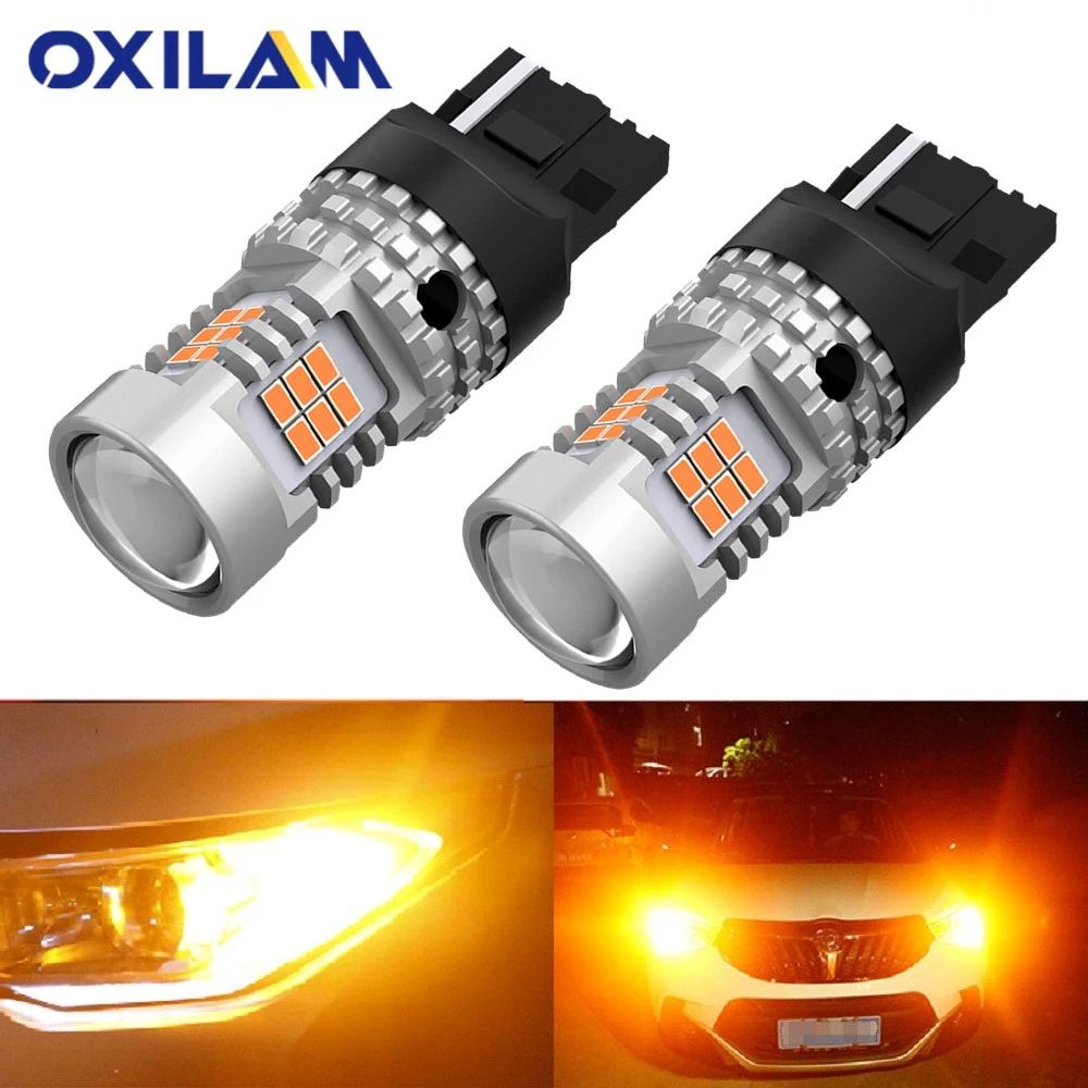 2Pcs T20 WY21W LED Canbus No Error No Hyper Flash Turn Signal Light