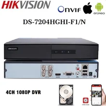 HIKVISION английская версия DS-7204HGHI-F1/N 1080P 4CH CCTV XVR для аналоговой/HDTVI/AHD/IP камеры 1SATA