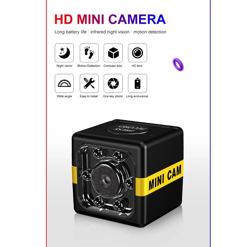 OPQ-FX01 мини ip-камера беспроводная WiFi HD 1080P камера ночного видения домашняя камера безопасности TF