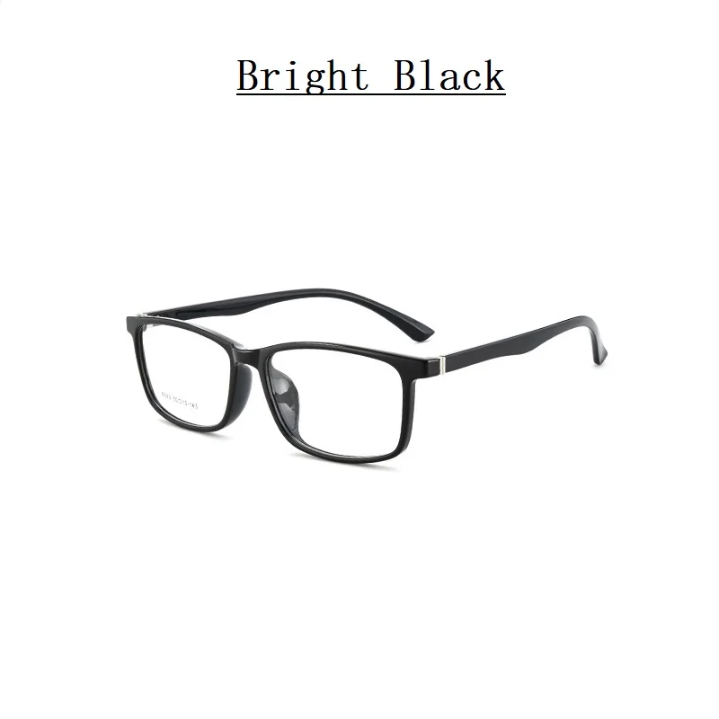Bright Black 141 полная оправа для мужчин и женщин, студенческий авангард, ультра-светильник, универсальный TR90, мужские очки, оправа, модные очки для близорукости, oculos, новинка - Цвет оправы: Bright Black
