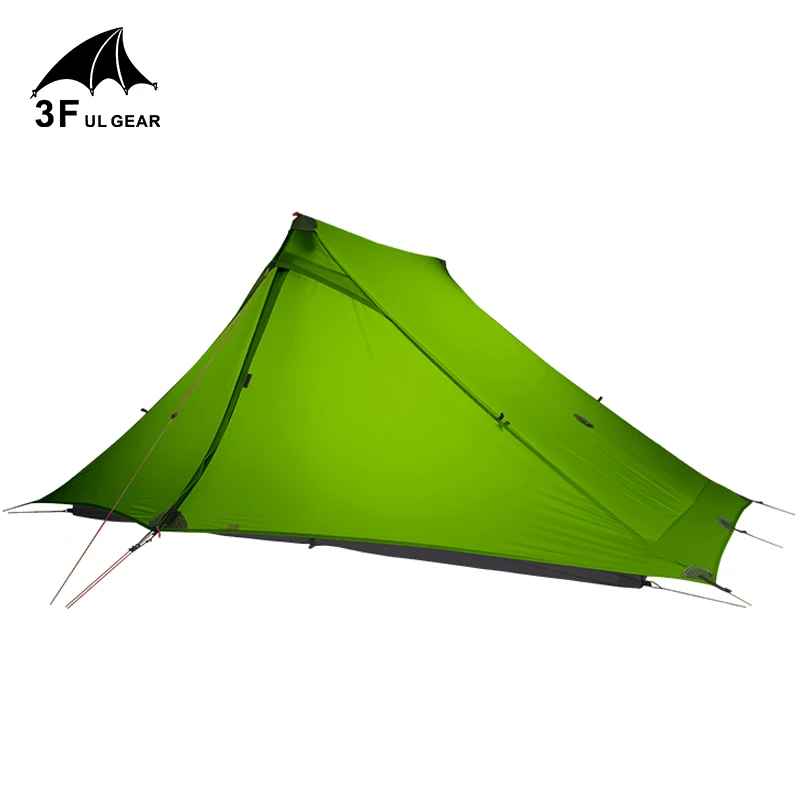 3F UL gear LanShan2 PRO Double 20D с силиконовым покрытием 2 человек два человека альпинизмом палатка 3 сезона для кемпинга, пешего туризма, треккинга - Цвет: Green